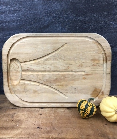 Carving Board With Juice Well Cutting Bread Board With Grooves and Well for Meat Carving Chopping Block Etsy Ireland