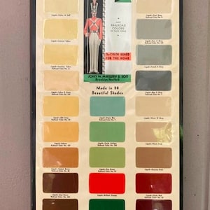Vintage Masury Paint Sample Display: Railroad Colors Advertising Board