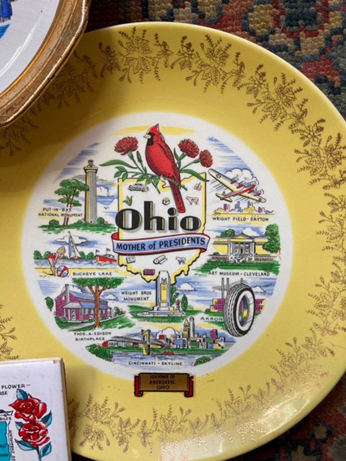 Mismatched Souvenir State Plates & Tile Collection Boho Retro Etsy