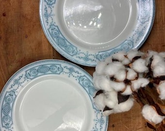 Vintage Johnson Brothers Stagecoach Plates & Bowls | Blue