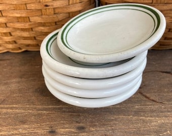 Butter Pat Vintage Diner Ware Or Hotel Ware ONE Dish Collectible Rustic Farmhouse Kitchen Decor Ring Dish