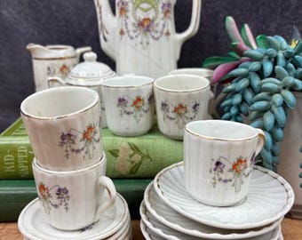 Rare Original Boxed Vintage Antique Toy Tea Set From Japan - Play
