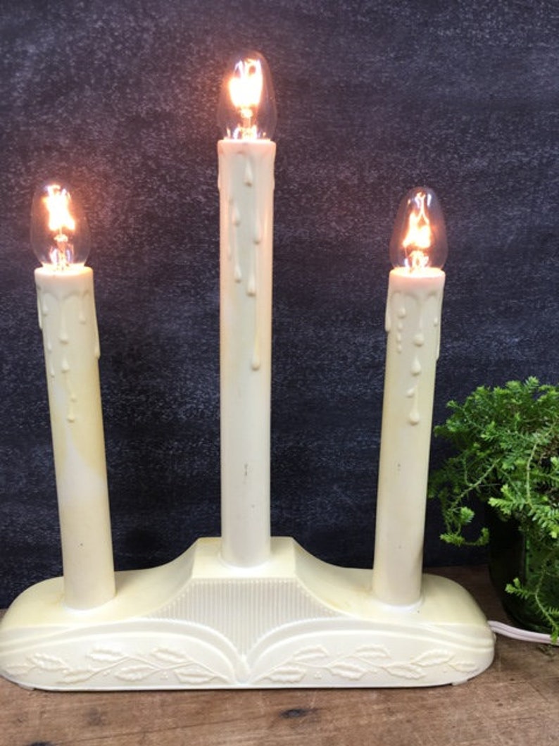 Vintage Electric Candles Christmas Candles 3 Lights Electric Etsy