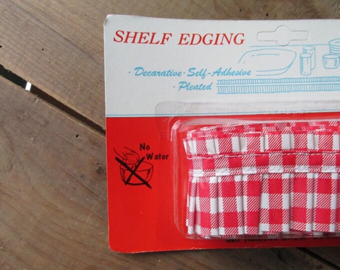 Vintage Shelf Edging Red Plaid Shelf Liner Elliotmark Co. Etsy