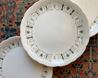 Vintage Syralite by Syracuse China Restaurant Ware Three (3) Dinner Plates Heavy Ironstone Type