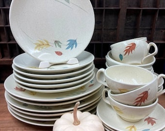 Vintage Franciscan Autumn Leaves Dishes: Mid-century Modern