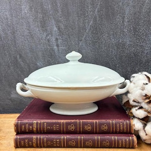 Antique Small Ironstone Tureen T & R Boote "Senate"  England Serving Covered Dish