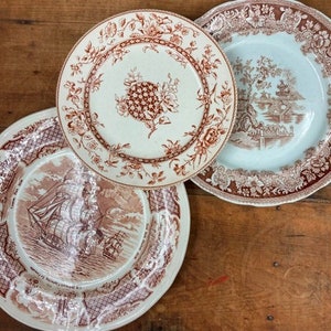 Antique Doulton Burslem England Arnold Transferware Floral