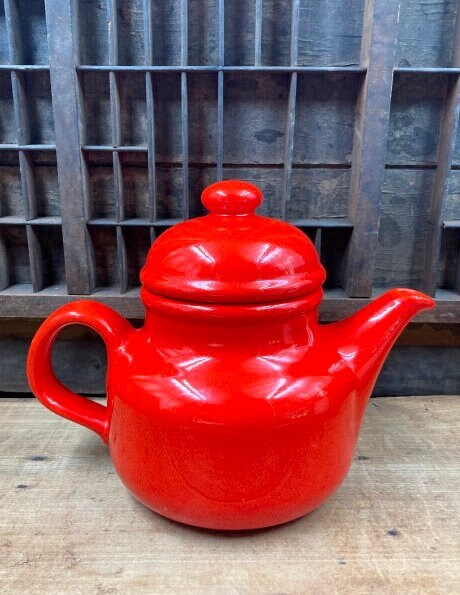 Price and Kensington Red Ceramic British Teapot by World Market