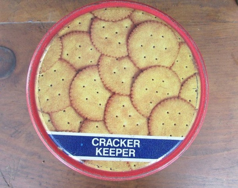 Ritz Cracker Tin Vintage Cracker Keeper Rustic Farmhouse Deccr Etsy