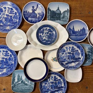 Vintage Mismatched Ironstone Butter Pats: Farmhouse Kitchen Decor