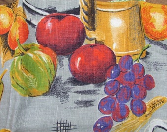 Vintage Irish Linen Tea Towel: Samuel Lamont Mid-Century Farmhouse Kitchen Decor