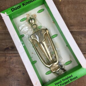 Vintage Solid Brass Door Knocker: MCM Front Door Decor (NOS)