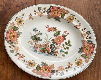 Vintage Wedgwood Small Oval Platter Eastern Flowers Pattern Wedgwood Of Etruria & Barlaston