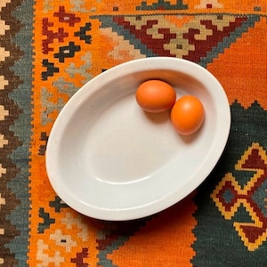 Vintage Ironstone Oval Serving Dish: John Edwards &quot;Congress&quot; Farmhouse Bowl