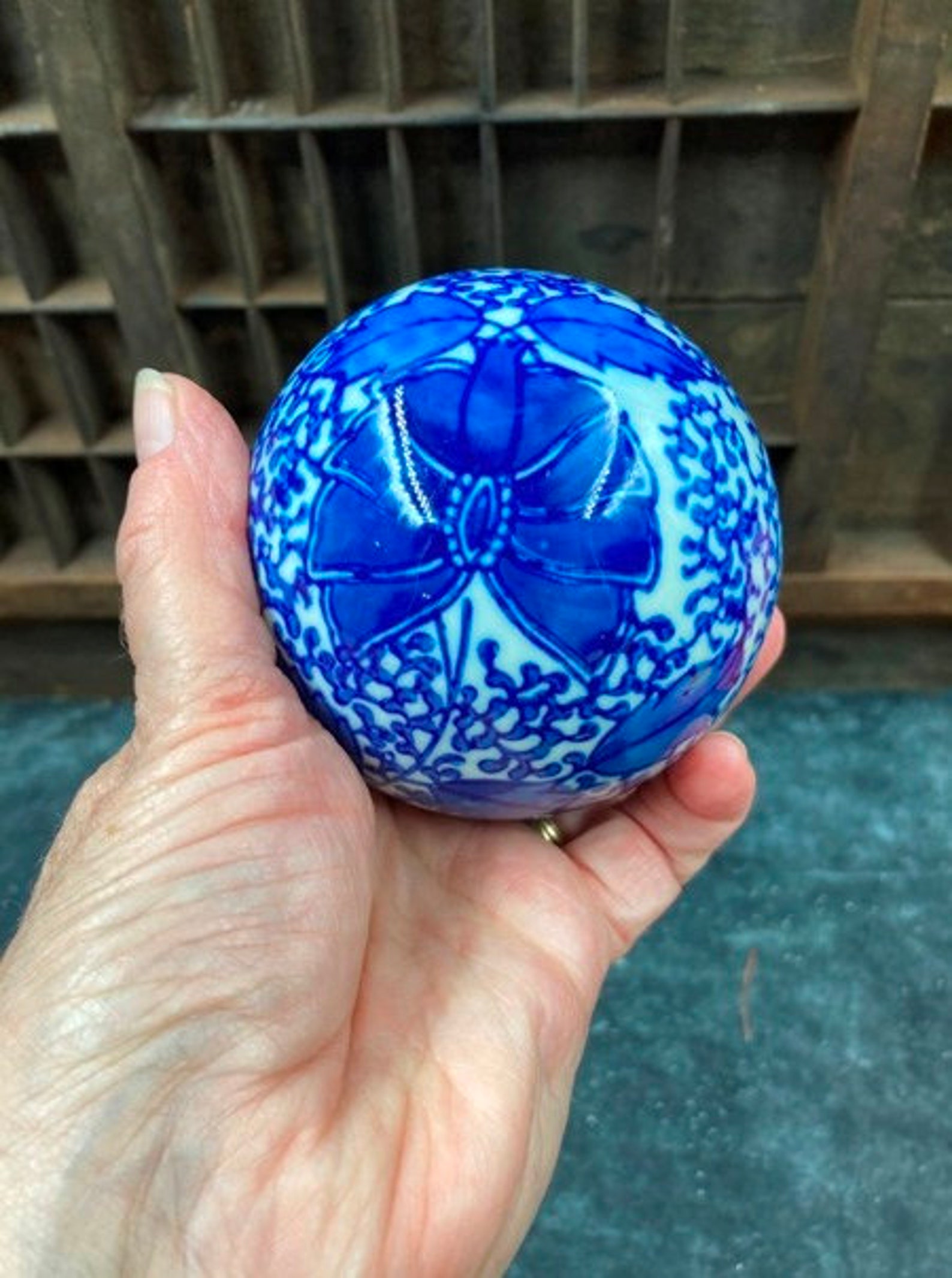 Carpet Balls Porcelain Decorative Balls Reproduction Carpet Etsy