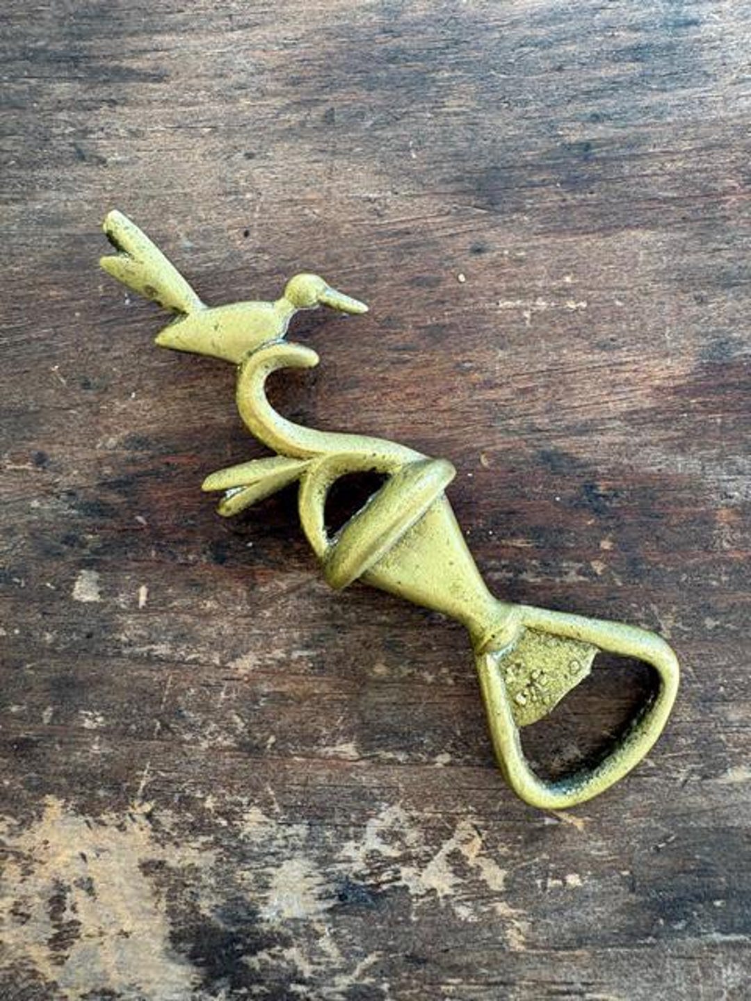 Vintage Brass Bird Bottle Opener Barware Item MCM Beer Lover's Gift Man ...