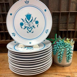 Vintage Noritake Progressive China Blue Haven Pattern ONE Salad Or Dessert Size Plate(s) Midcentury Blue and White Decor Sold Individually