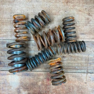 Rustic Metal Springs Primitive Candle Holders Or Rustic Display image 4