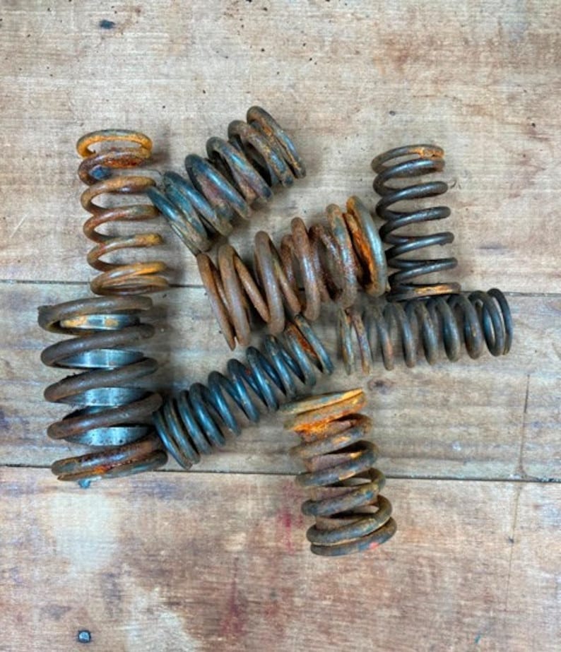 Rustic Metal Springs Primitive Candle Holders Or Rustic Display image 4