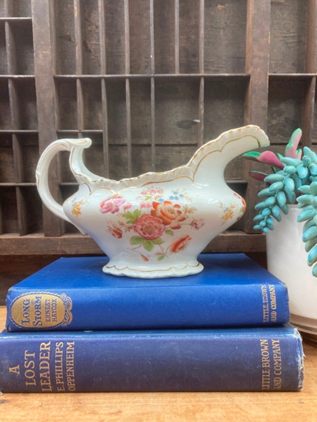 Vintage Gravy Boat John Maddock & Sons Old English Pattern Etsy