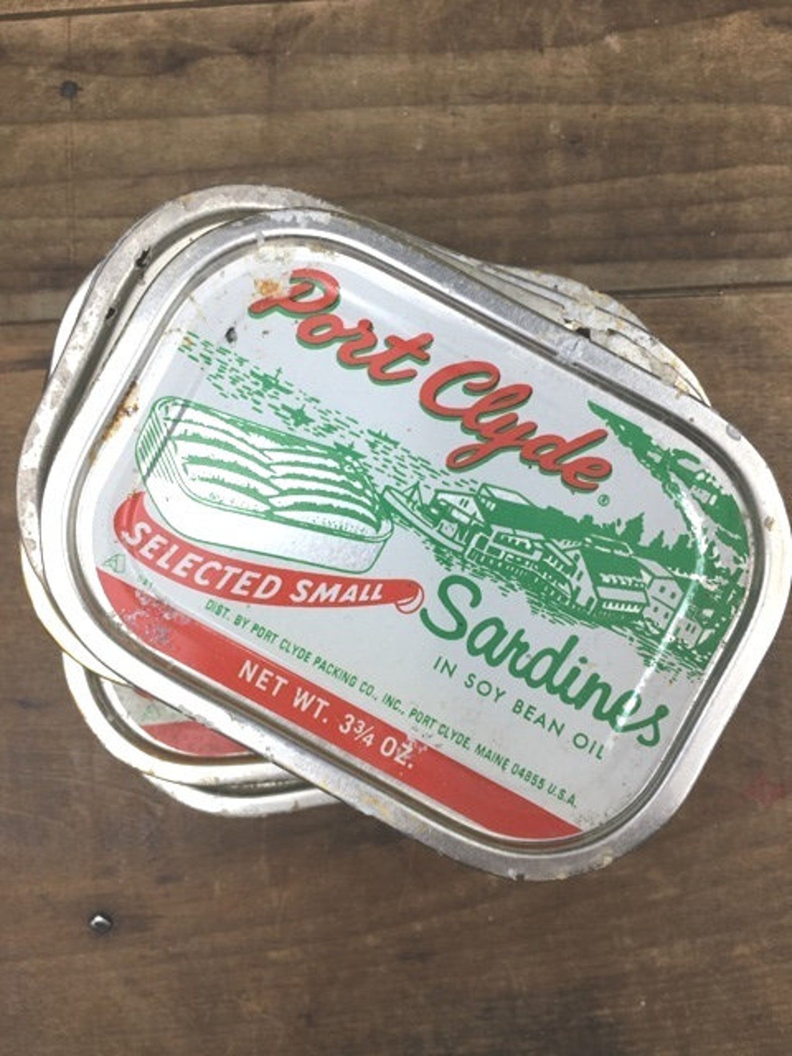 Vintage Sardine Can Covers Salvaged Port Clyde Historical Etsy