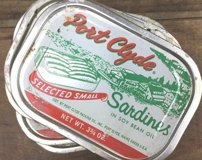 Vintage Sardine Can Covers Salvaged Port Clyde Historical Maine