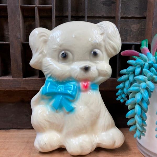 Kitschy Chalkware Puppy Dog Wall Decor Nursery Child's Room Or Playroom Decor Similar To The Miller Studio Style