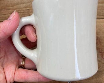 Vintage White Ironstone Diner Mug: CAC, Rego, or Victor - Farmhouse Coffee  Cup
