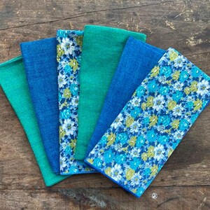 Vintage Cotton Linen Napkins: YOUR CHOICE of Color & Pattern