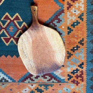 Wood Apple Shaped Cutting Board Vintage Small Wooden Cheese Board Made In Vermont