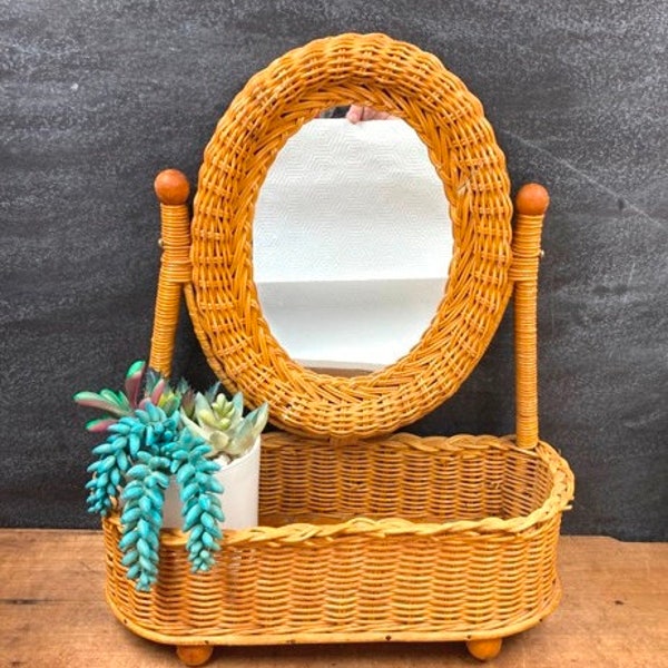 Wicker Mirror Etsy