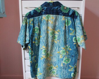 【美品】50s KAMEHAMEHA S/S Shirts コットン M 1950s Colorful Kamehameha Cotton Shirt / Vintage 50s