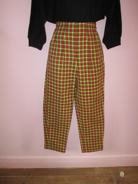 Amazing Vintage 1950s 50s Red/Yellow/Green Houndst