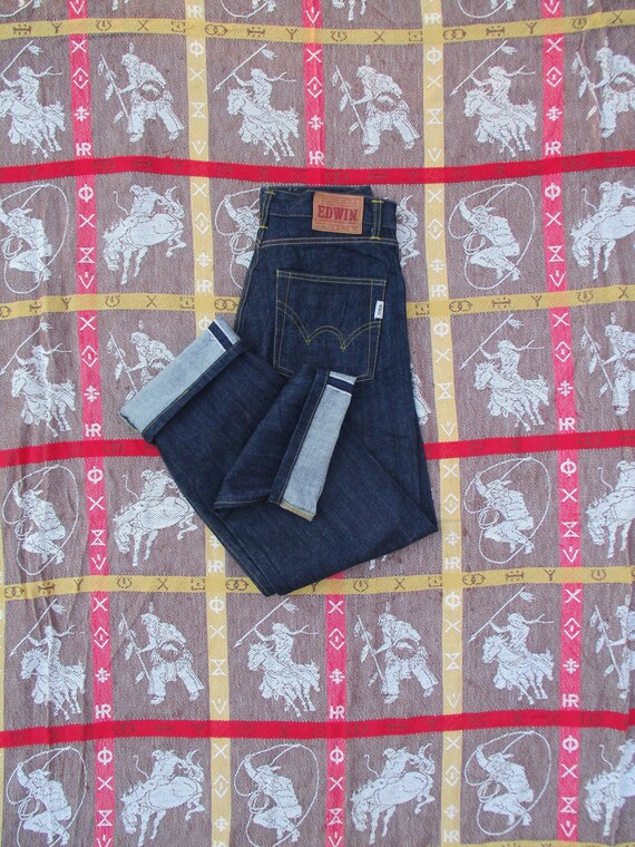 Killer Deadstock 1950s 50s Style Dark Indigo Denim Redline