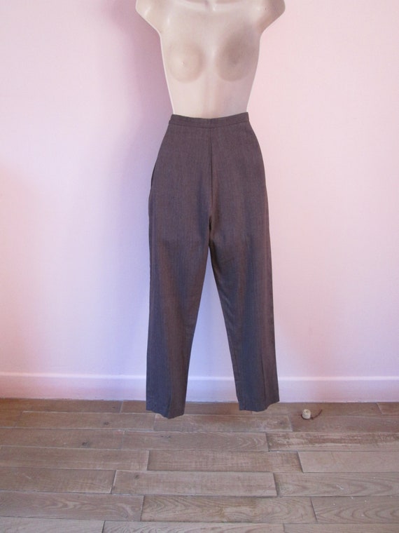 Fantastic Vintage 1950s 50s Cedar Brown Gabardine… - image 10