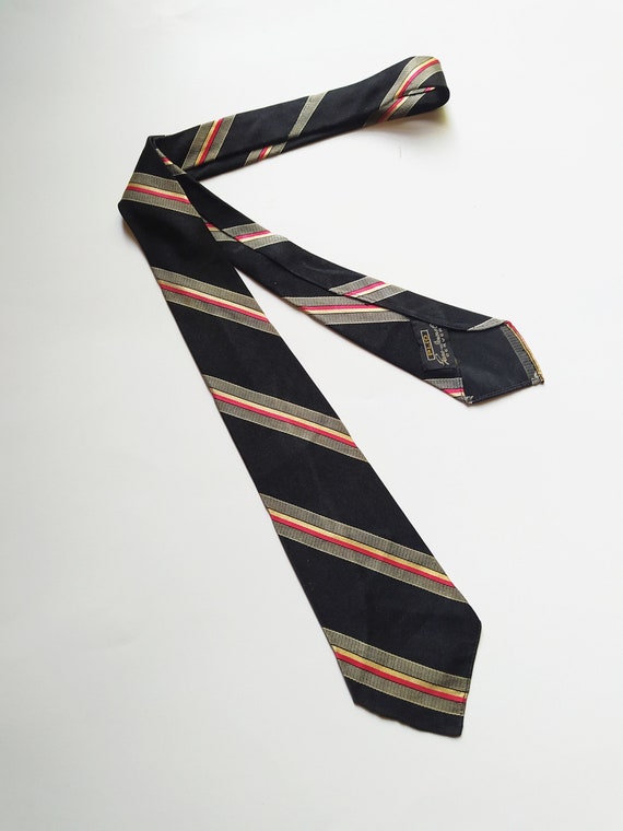 1930s Sidney Smartest Striped Necktie / Vintage 3… - image 1