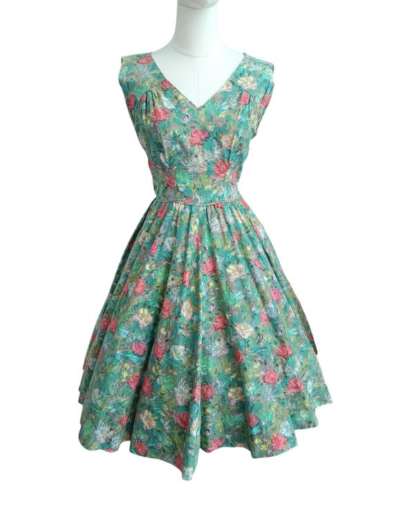 1950s Betsy Blooming Bliss Dress / Vintage 50s Co… - image 1