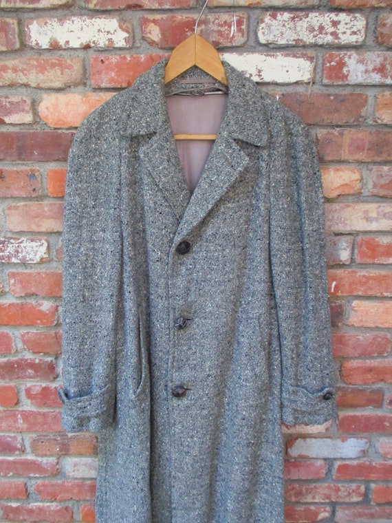 1950s Fred Fancy Flecked Coat / Vintage 50s Grey … - image 2