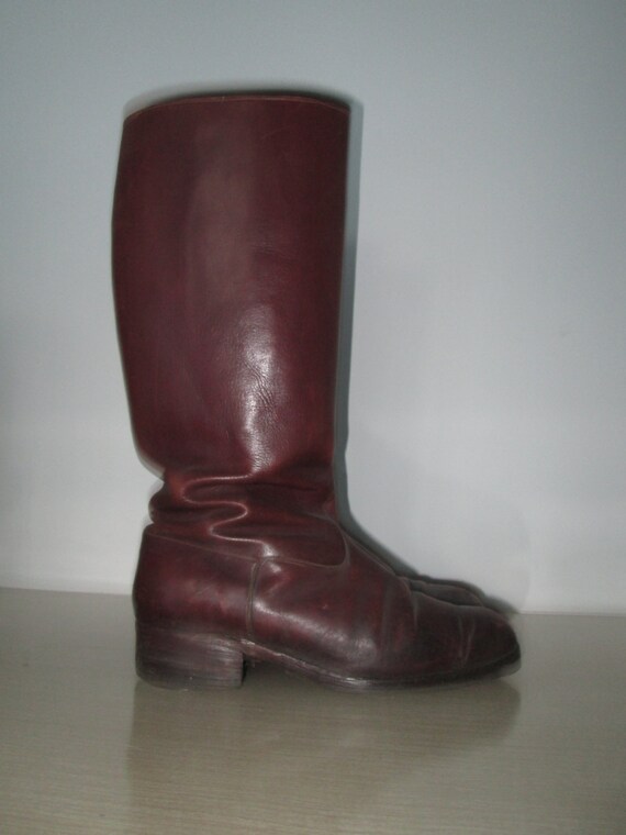Vintage 1930s 30s 1940s 40s French Brown Leather R