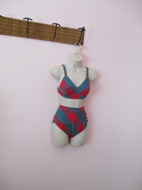 1940s Tess Terrific Tartan Swimsuit / Vintage 40s… - image 8