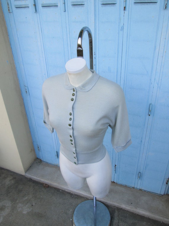 Amazing Vintage 1950s 50s Light Mint Green Orlon K