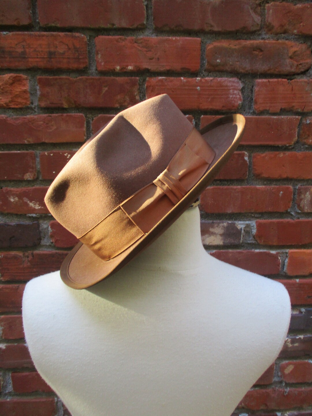1940s Fletching Fedora Frank Hat Vintage Vintage 40s Brown Etsy