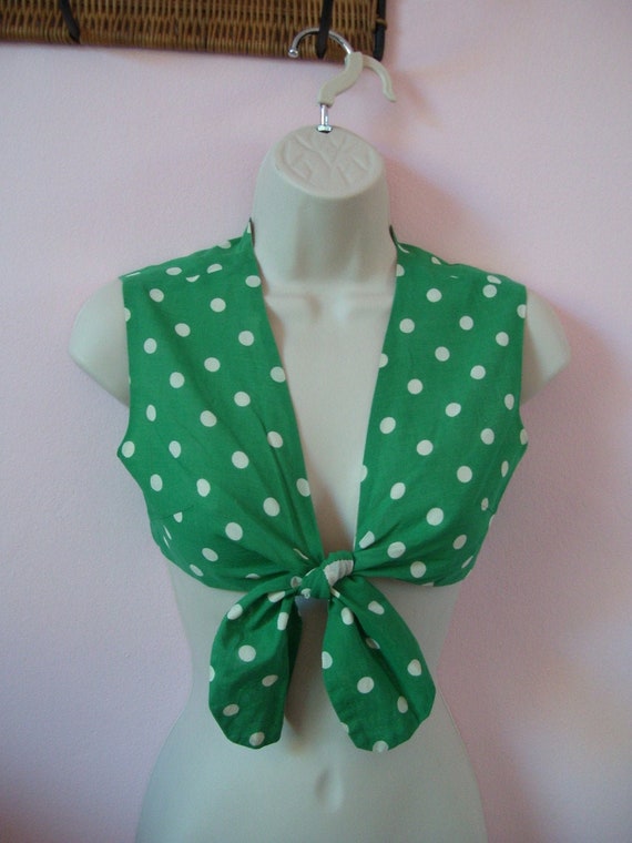 Ultimate Bombshell Vintage 1940s 40s Green & White