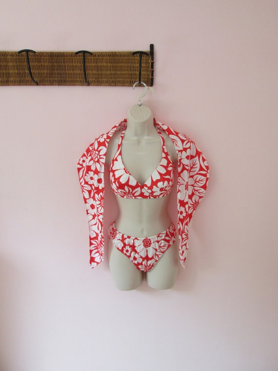 Show Stopper Vintage 1950s 50s Red & White Hawaii