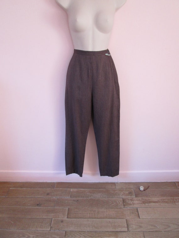 Fantastic Vintage 1950s 50s Cedar Brown Gabardine… - image 5