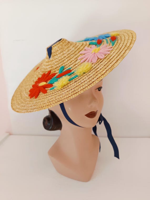 1940s Favorite French Riviera Hat / Deadstock Vintage 40s  display picture 1