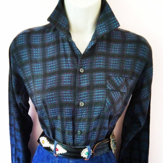 Juvenile Delinquent Vintage 1950s 50s Grey & Blue