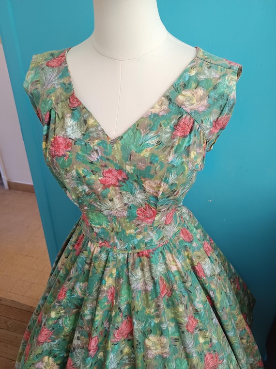 1950s Betsy Blooming Bliss Dress / Vintage 50s Co… - image 6