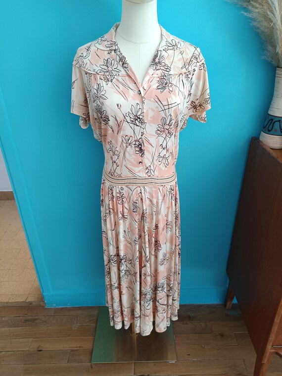 1940s Blooming Bombshell Dress / Vintage 40s Ivor… - image 3